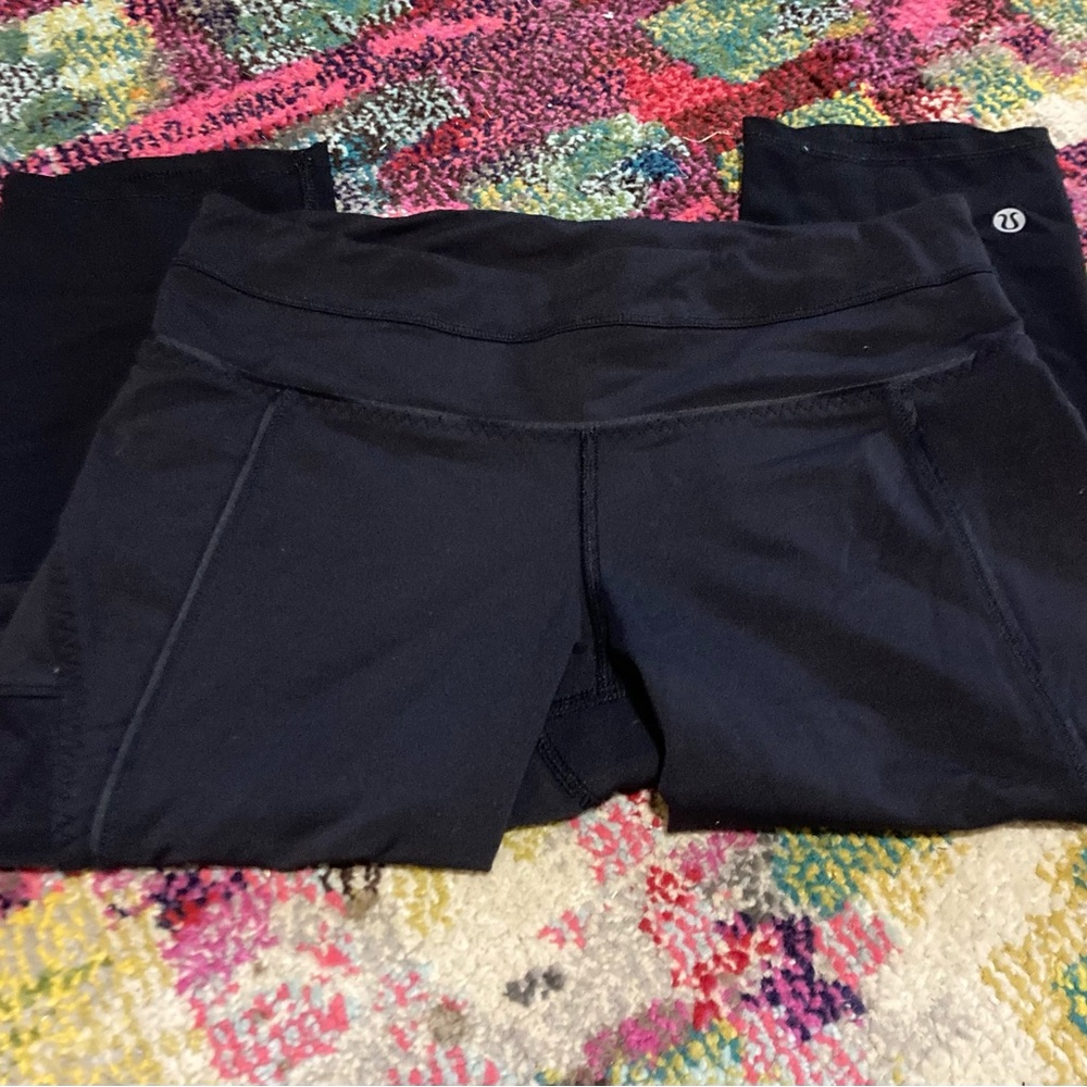 lululemon athletica Black Cropped Pants